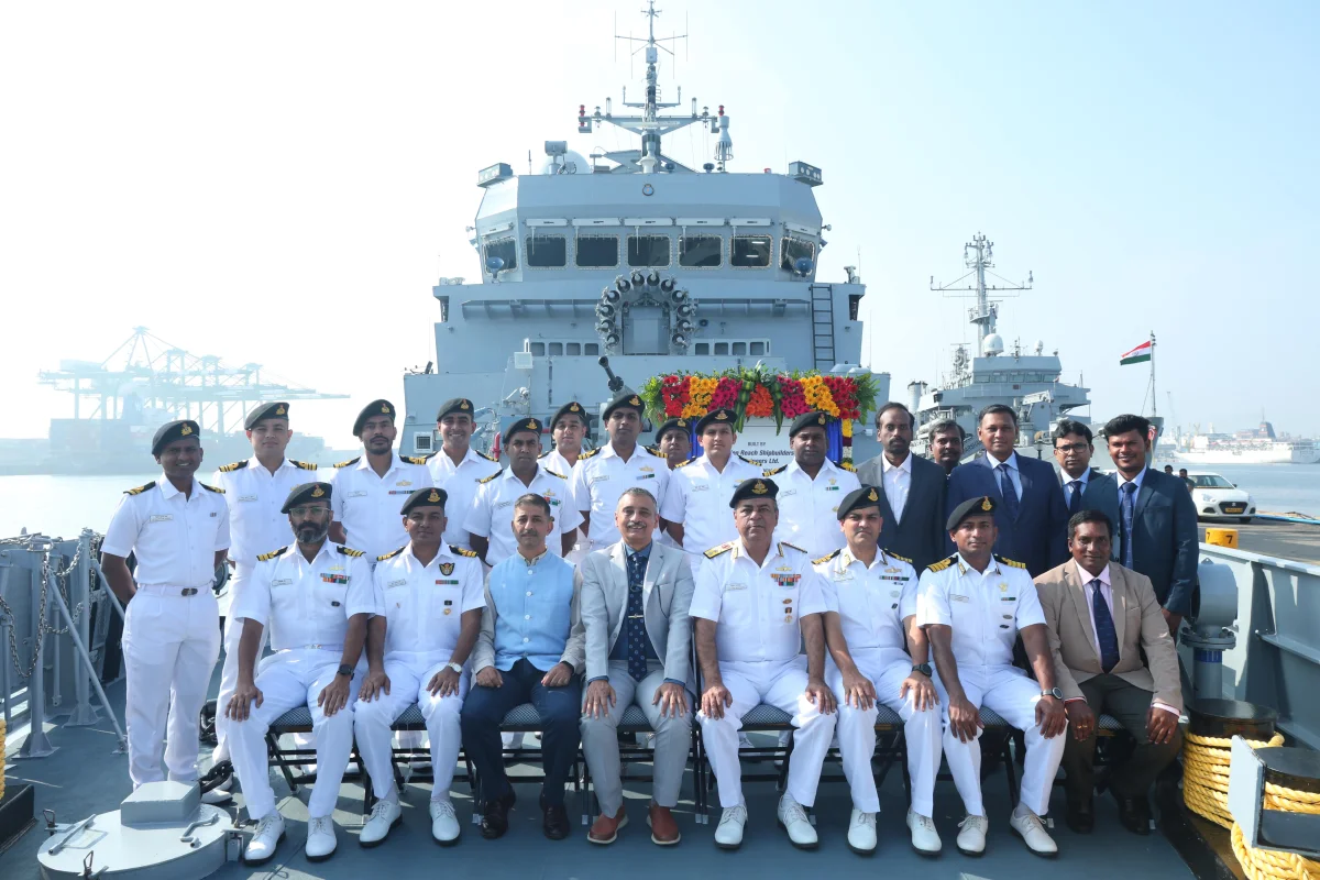 GRSE Delivers Third Anti-Submarine Warfare Shallow Water Craft Anjadip to Navy, Marking Fifth Delivery in 2025