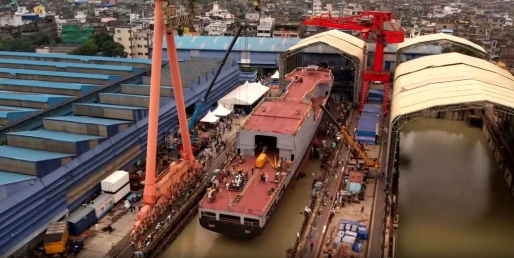 GRSE Successfully Launches Shruti, The Indian Navy's Second Next-Generation Offshore Patrol Vessel