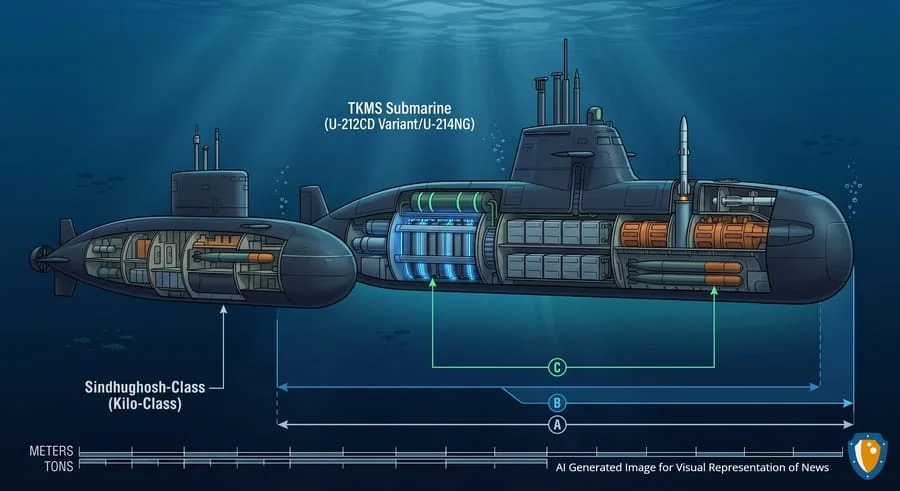 How TKMS Submarines Under P-75I Will Surpass Kilo-Class as Indian Navy’s Largest Conventional Attack Submarine