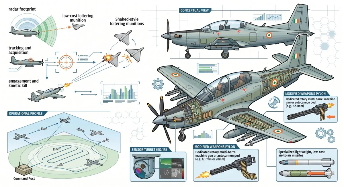 How India Can Repurpose HTT-40 into a Low-Cost Dedicated Interceptor for Hunting Shahed-Style Loitering Munitions