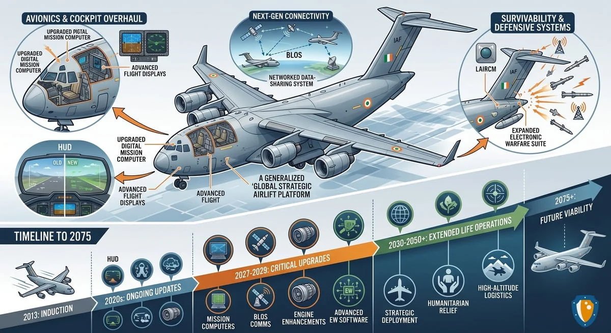 From Advanced Avionics to EW Systems, How Boeing's C-17 Upgrade Plan Can Boost IAF's Heavy Airlift Capabilities Through 2075