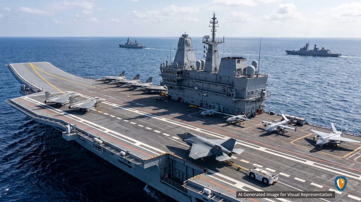 How Indian Navy’s IAC-2 Plan Shifts from Supercarrier Vision to Enhanced, Drone-Ready Vikrant Concept, Focusing on Continuous IOR Ops