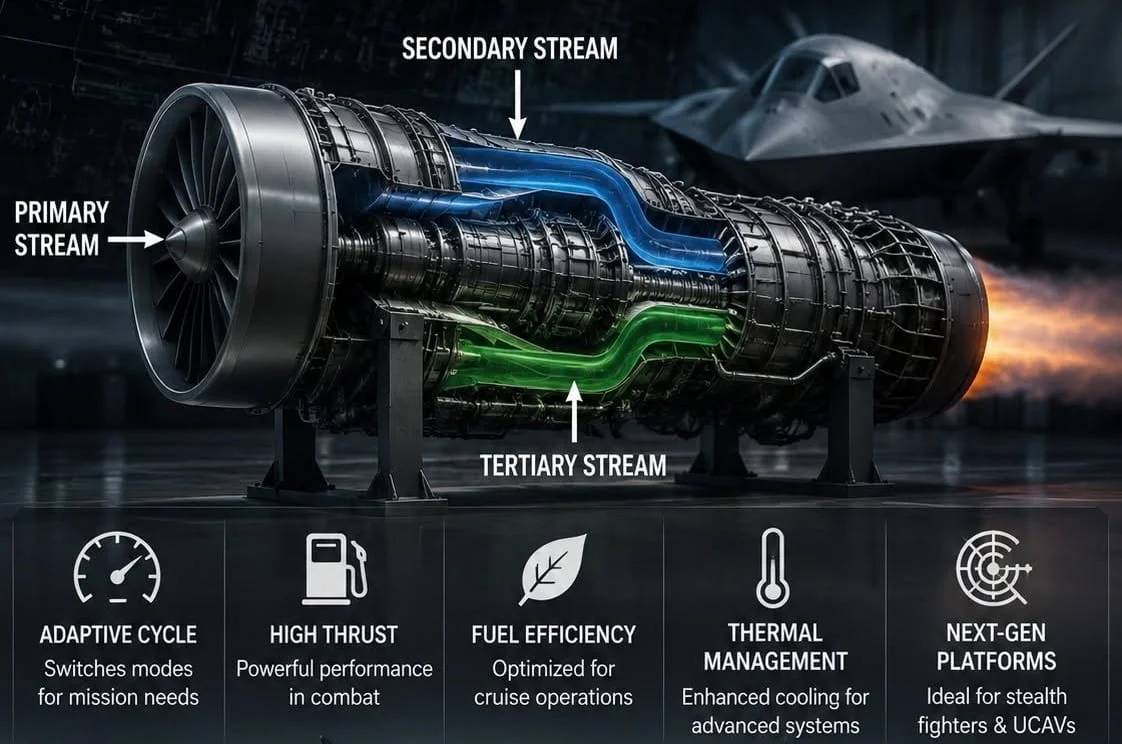 Beyond AMCA Engine, GTRE Explores Advanced Three Stream Adaptive Propulsion for India's Next-Gen Combat Platforms