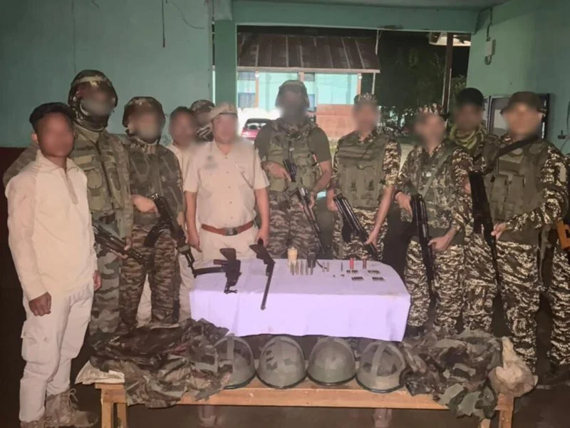 8 militants held 10 arms seized in joint operation by forces in Manipur-1.webp