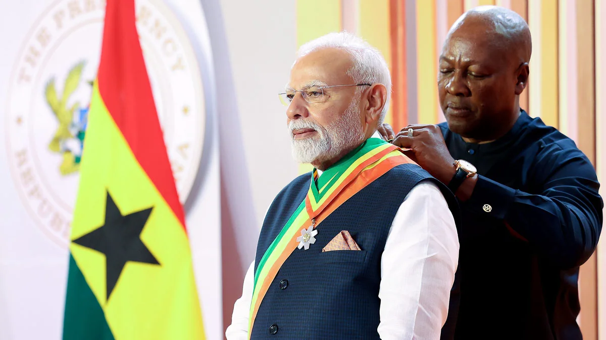Accepting on behalf of 140 crore Indians PM Modi conferred Ghanas national honour-1.webp