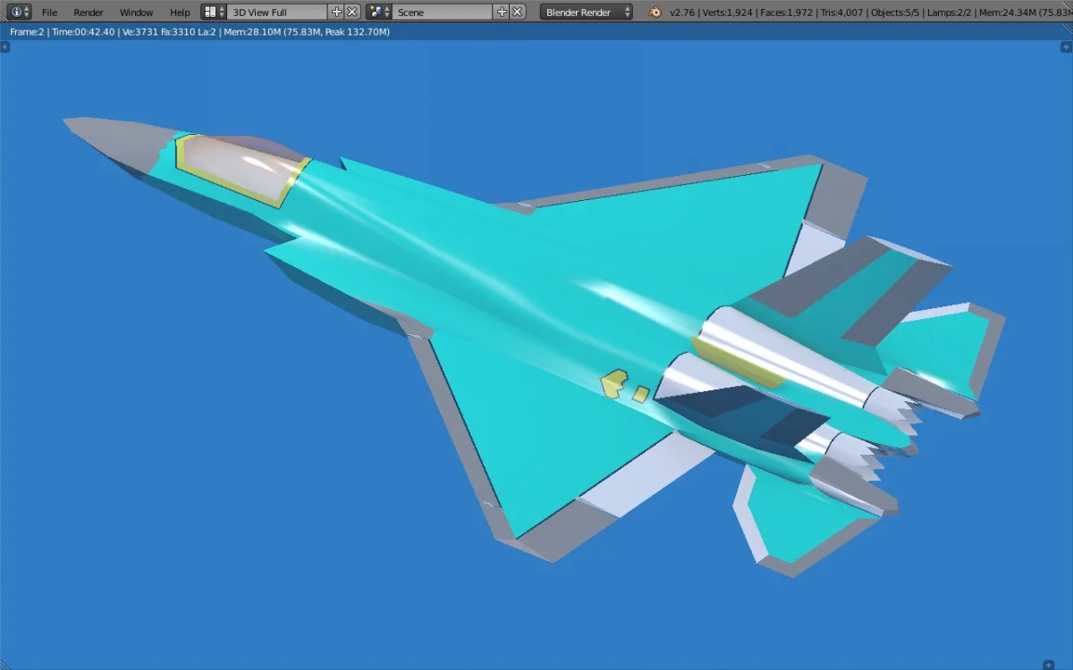 AMCA Blender, 10 aug'26, object mode, rendered view, left side, elevated angle, 1280x800p.webp