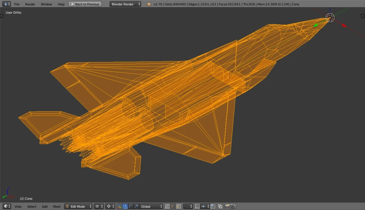 AMCA Blender, 29 July'26, edit mode, wire-frame, all selected, front right low angle.webp