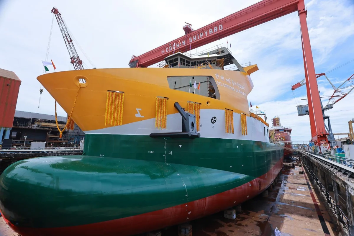 Anti-Submarine Craft, Largest Dredger, and Hybrid Vessel Launched Simultaneously Cochin Shipyard Limited