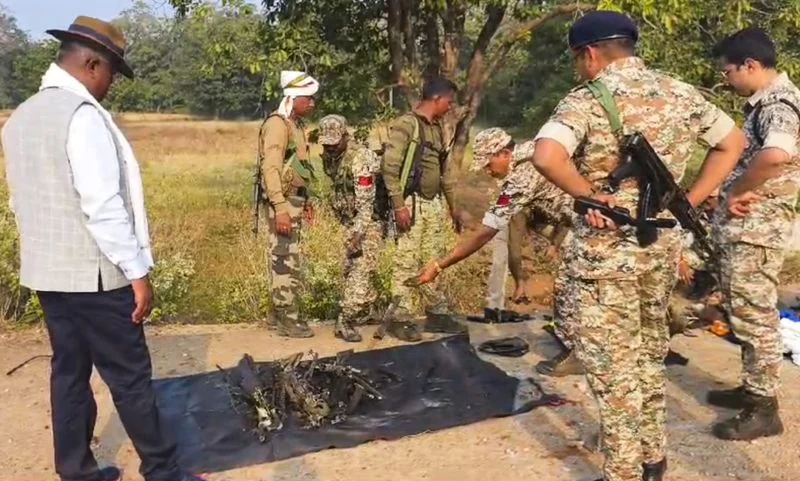 Bijapur Naxal attack Chhattisgarh, CRPF top cops visit blast site.webp