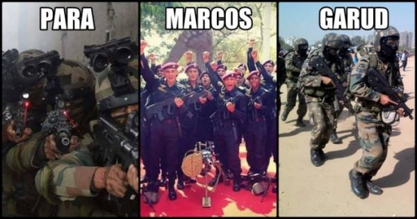 What are the Camouflage Uniforms of Para SF, MARCOS, and Garud Commandos?