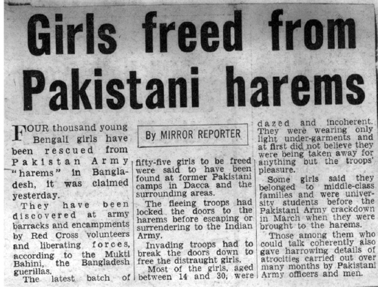 Girls freed from Pakistani harems
