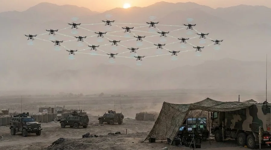 DRDO Plans New Drone Swarms That Function as Floating Antenna Arrays for Electronic Warfare Missions