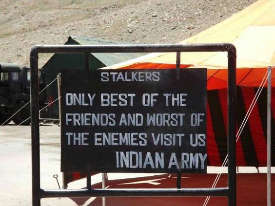 Army is open only for their best friends to visit and worst enemies to be killed.