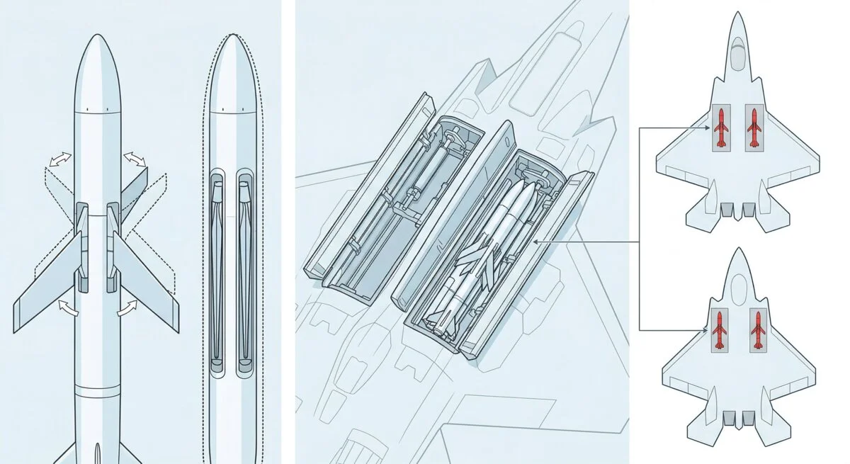 DRDO Developing Folding Fins Variant of Astra Mk2 for Internal Carriage in AMCA and Ghatak UCAV Stealth Platforms