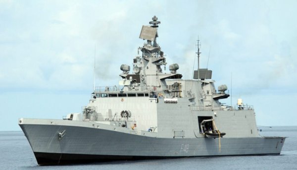 INDIAN OCEAN (April 12, 2012) The Indian navy frigate Satpura (F-48) transits the Indian Ocean during Exercise Malabar 2012. Malabar is a scheduled naval training exercise conducted to advance multinational maritime relationships and mutual security issues. (U.S. Navy photo by Mass Communication Specialist 3rd Class Christopher Farrington/Released)