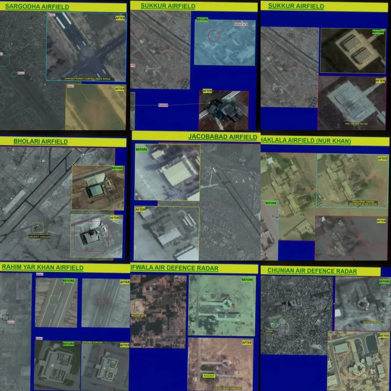 Satellite Imagery Reveals IAF Completely Destroyed Pakistan's AN/TPS-77 Radars acquired from Lockheed Martin