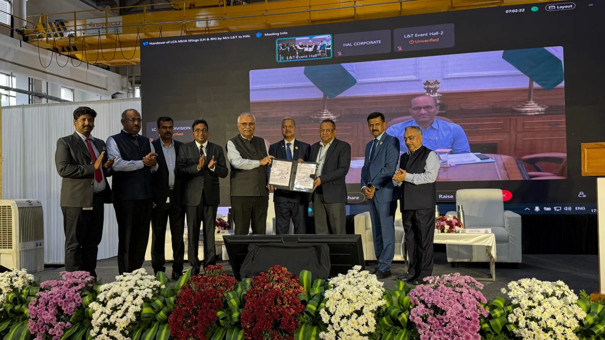 HAL receives first set of wing assemblies for LCA Mk1A from LT-1.webp