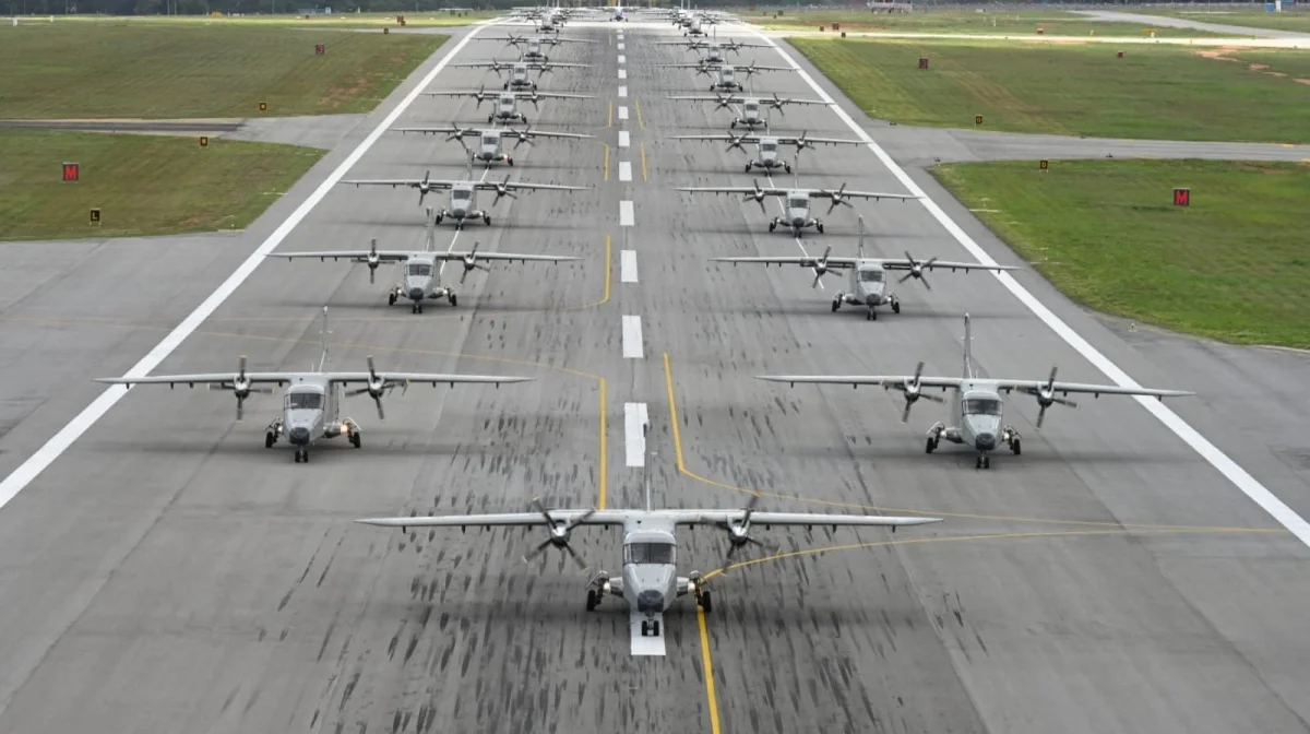 IAF Executes Dornier-228 Fleet Elephant Walk to Demonstrate Rapid Sortie Capability