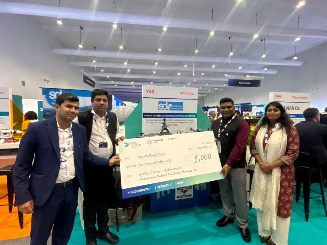 iDEX startup Sagar Defence wins VISTA challenge at Dubai Airshow, elevating India’s global standing in autonomous naval defence