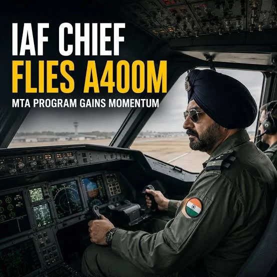 IAF Chief Assessed the Airbus' A400M Aircraft for India's MTA Program during his recent France Visit...