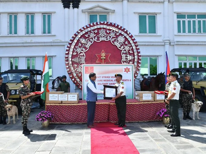 India hands over light strike vehicles critical medical equipment to Nepal-1.webp