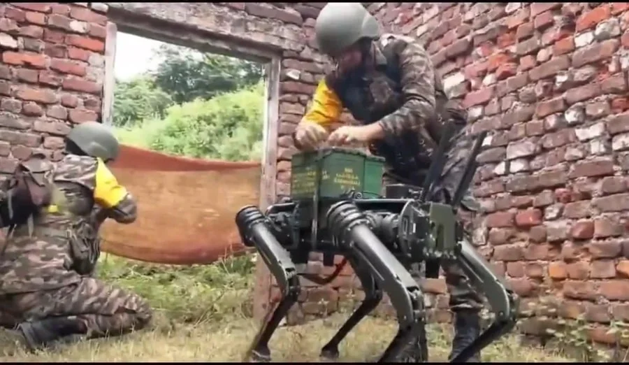 Indian Army Employs Robotic Dogs for Ammunition Delivery in Live-Fire Exercises