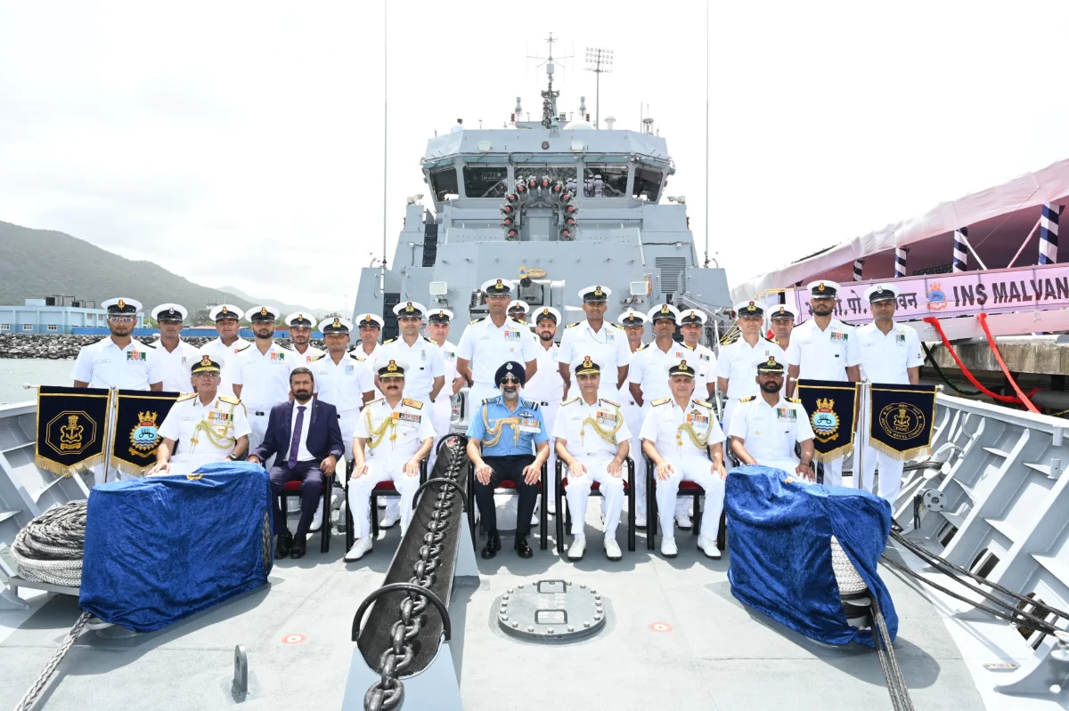 Indian Navy Commissions Second MaheClass AntiSubmarine Shallow Water Craft INS Malvan To Boos...webp