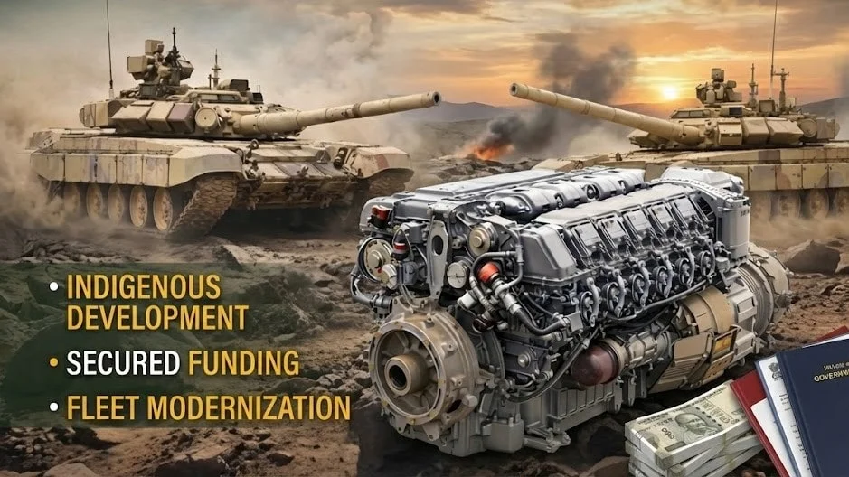 MoD Sanctions Critical Funding for Indigenous 1,350 HP Engines to Power Indian Army’s T-90 Tank Fleet