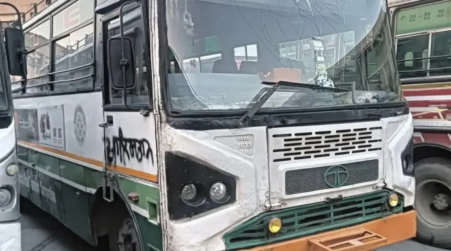 Himachal Buses Attacked, Defaced With Pro-Khalistan Graffiti In Punjab