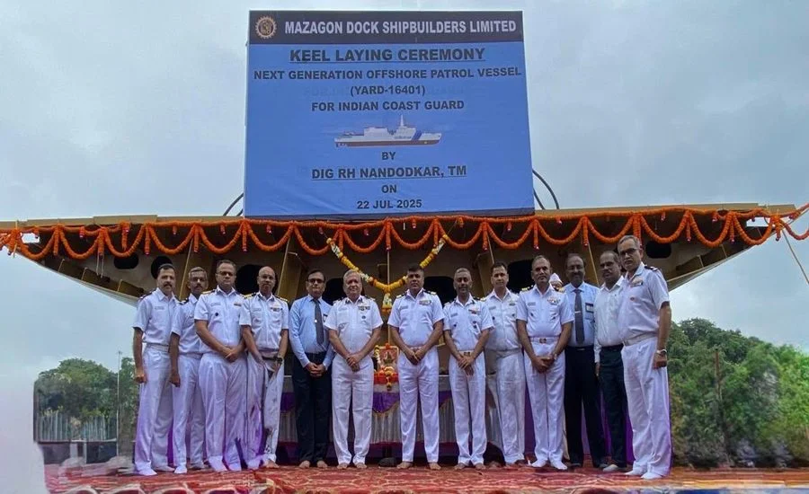Keel laid for first AIenabled offshore patrol vessel of Indian Coast Guard-1.webp