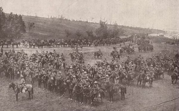 Indian cavalry from the Deccan Horse during the Battle of Bazentin Ridge.