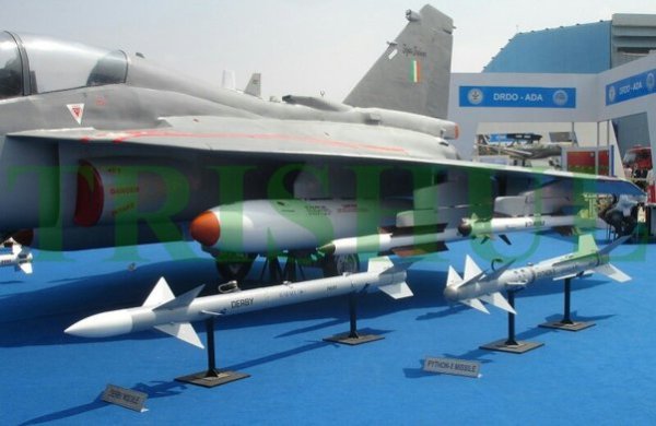 Tejas armed with Derby- ER and R-73 missile.