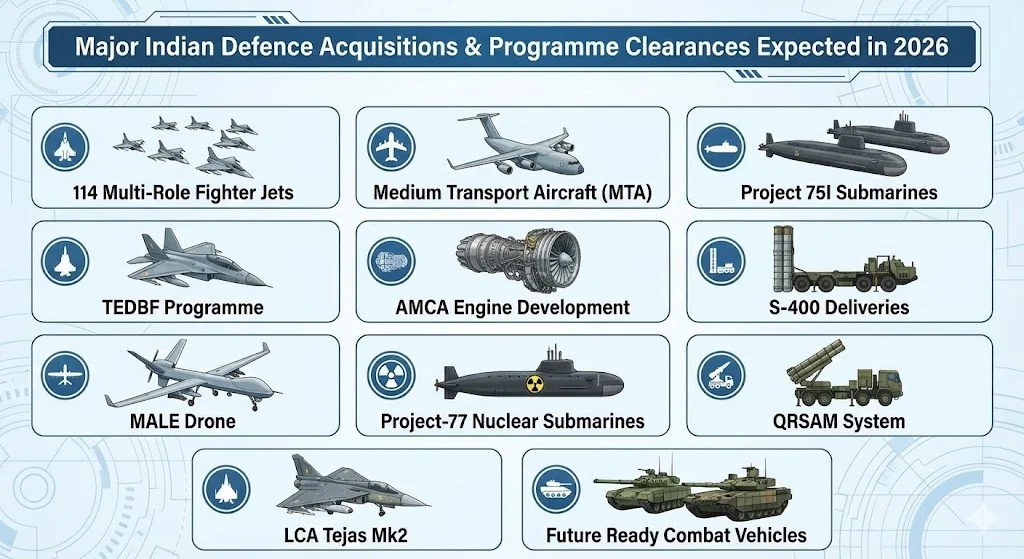From MRFA to Nuclear Subs, 10 Critical Defence Deals Likely to Receive Govt Clearance in 2026