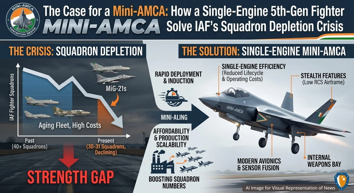 The Case for a Mini-AMCA: How a Single-Engine 5th-Gen Fighter Could Solve the IAF's Squadron Depletion Crisis