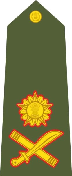Rank of Major General in the Indian Army