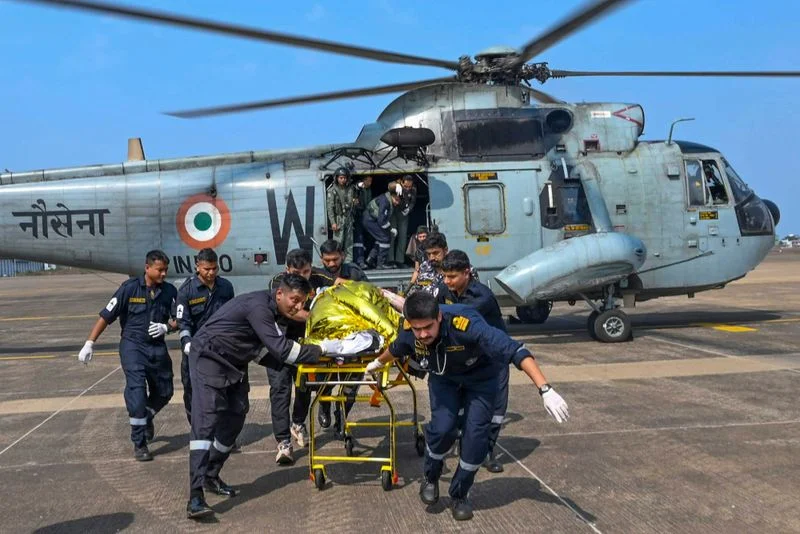 Navy rescues 3 injured crew members from fire-hit foreign vessel off Goa coast