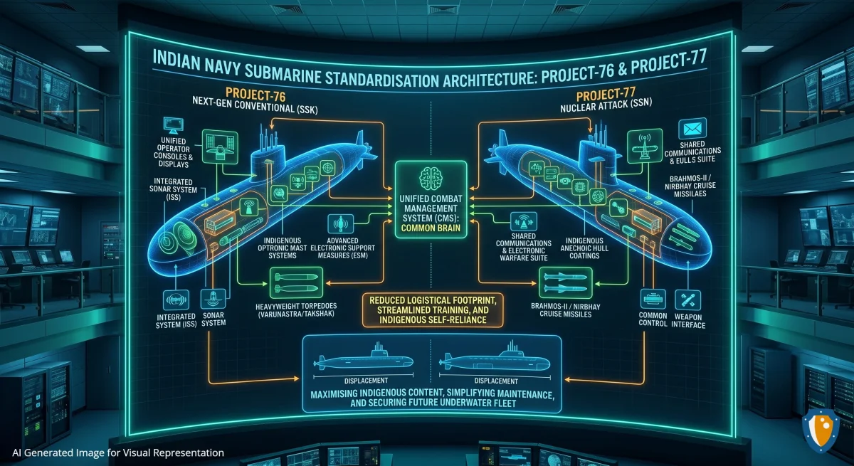 Indian Navy Plans Unified Architecture for Project-76 and Project-77 Submarines to Maximise Indigenous Content