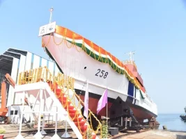 GSL Concurrently Launches 'Amulya' and 'Akshay' Fast Patrol Vessels for Indian Coast Guard