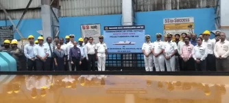 Plate Cutting Ceremony of ICG’s Fourth NGOPV Held at MDL, Mumbai