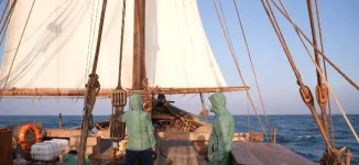 Western Naval Command reports INSV Kaundinya making steady progress towards Muscat powered by wind and ancient skills