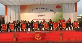 Apache and Prachand helicopters conduct spectacular flypast during final Army Day parade rehearsal in Jaipur skies