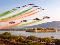 Indian Air Force Surya Kiran And Sarang Teams Inspire Jaipur Youth Before Grand Jal Mahal Air Show