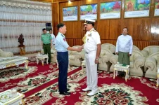 Indian Navy Chief Admiral Tripathi Meets Myanmar's Defence Minister General Htun Aung to Advance Regional Security